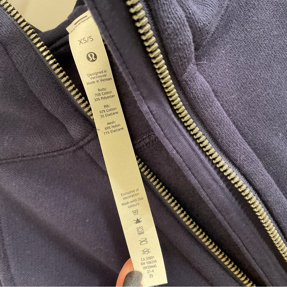 Lululemon Scuba Oversized 1/2 Zip Hoodie - NWT - Night Sea - XS / S - Picture 7 of 10